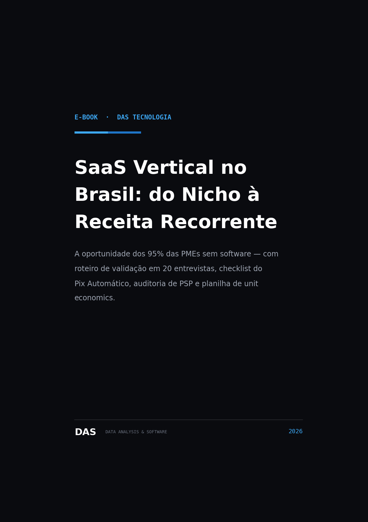 Capa do e-book: SaaS Vertical no Brasil: do Nicho à Receita Recorrente