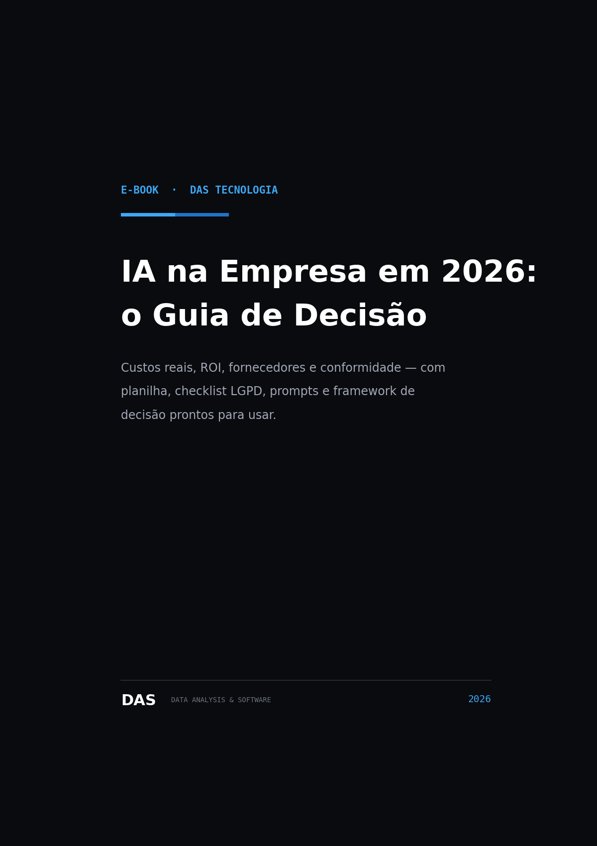 Capa do e-book: IA na Empresa em 2026: o Guia de Decisão
