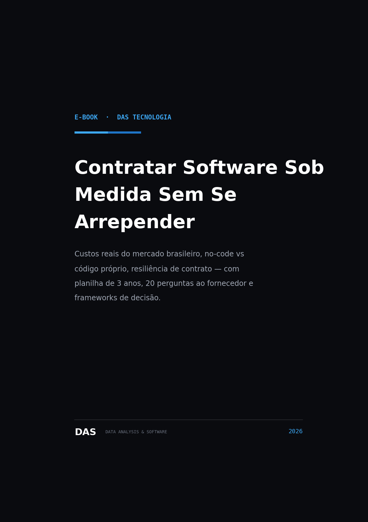 Capa do e-book: Contratar Software Sob Medida Sem Se Arrepender
